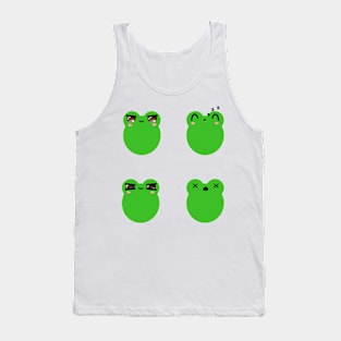 Cute frog face expressions v3 Tank Top